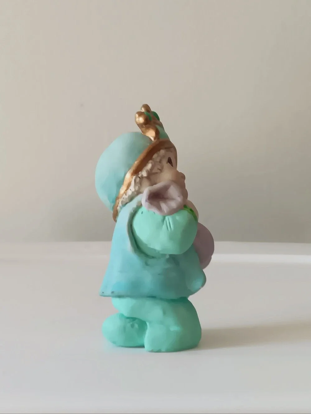 Vintage Dreamsicles Figurine Christmas Nativity King '95 by Kristin Aqua Gold